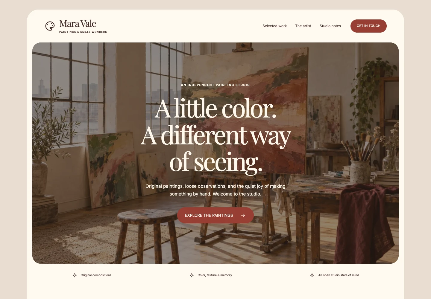 Mara Vale Studio website preview